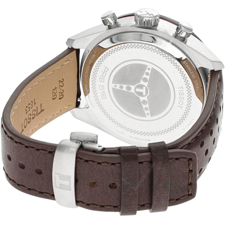 Tissot 516 Quartz Movement Men's Watches Watch 45mm Silver Dial Leather Strap T131.617.16.032.00