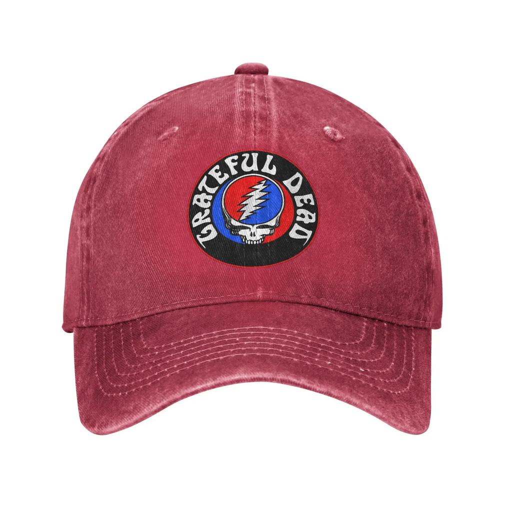 Dankbar Rockband Dead Unisex Baseballkappe Musik Schädel Used Gewaschene Mütze Mode Outdoor Sommer Unstrukturierte Snapback Kappe