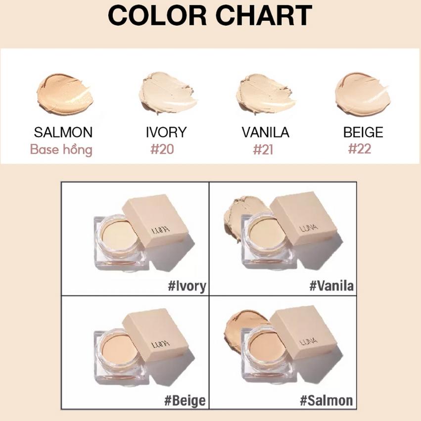 

LUNA Conceal Pot 7g/#20 Ivory/ #21 Vanilla/ #22 Beige/ #23 Salmon/ Make-Up, Korean Cosmetics, Kbeauty #21 Vanilla
