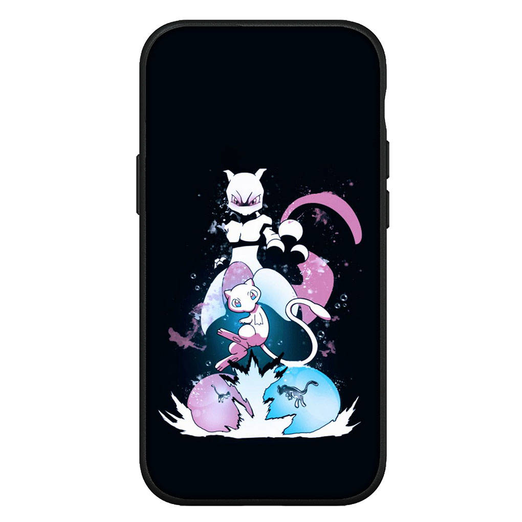 Kryt na iPhone 16 15 Xiaomi Redmi Note 14 13 12 11 Pro Max X 8 16e Samsung Galaxy S25 S24 S23 Moto OPPO Pouzdro na telefon Huawei Mewtwo Pokemon Pikachu Mew