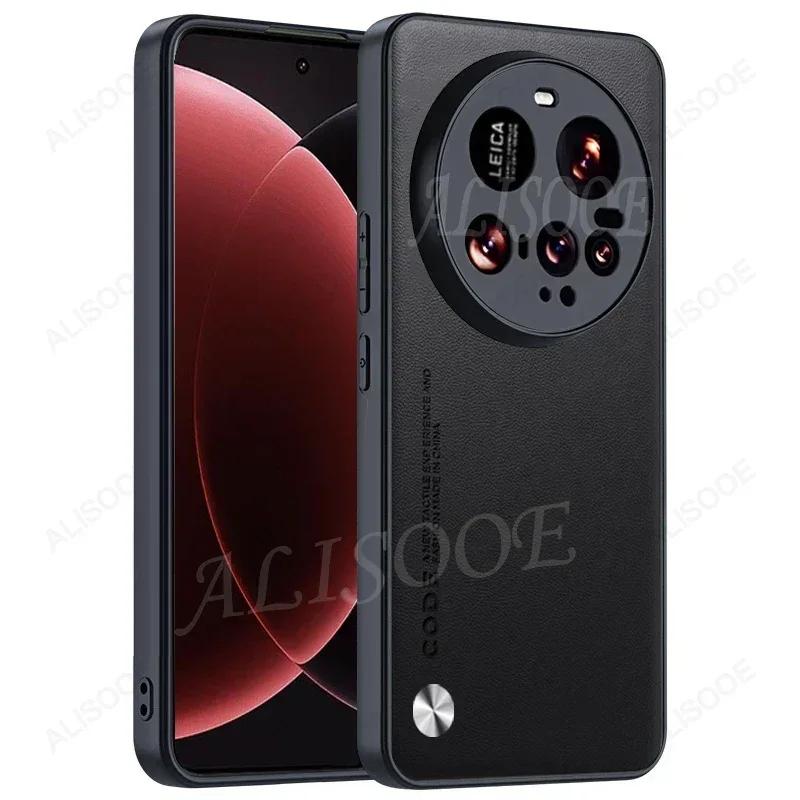 Кожаный чехол-фунда для Xiaomi 15 Ultra 14T POCO F7 X7 Pro Чехол Роскошный Однотонный Кожаный Защитный Чехол Capa для Xiaomi 14 13 Pro Чехлы for Xiaomi 15 Pro