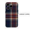 Red Navy Plaid Phone Case for IPhone 17 16 15 14 13 Pro Max Plus for Magnetic Single Double-layer Tough Case