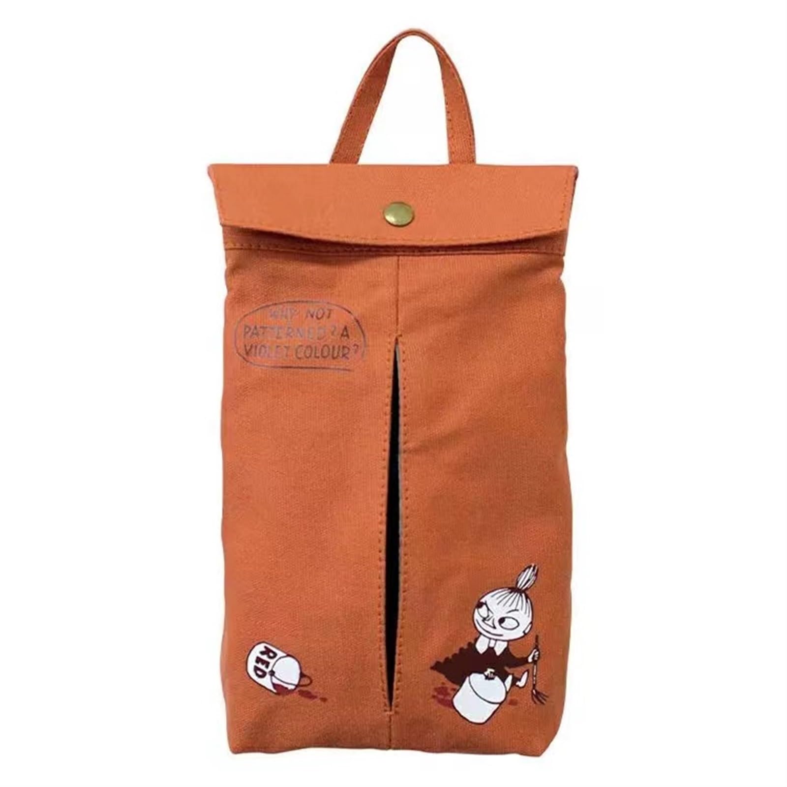 

Moomin Little My Tissue for Boxed Car Living Bathroom Convenient Cute Gift Case/Cover Tissues, Accessories, Bedroom, Room, Storage, Storage, Stylish, оранжевый