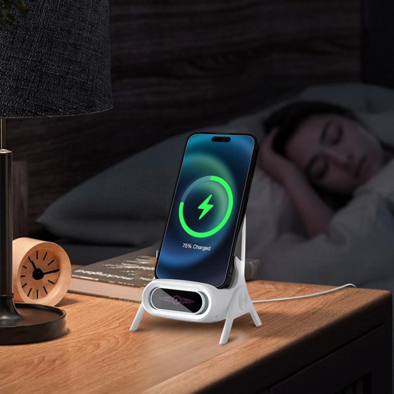 15W Portable Mini Chair Wireless Charger Stand Desktop Super Fast charging With Speaker function Universal Mobile Phone stand