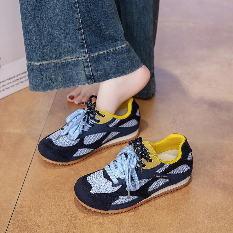 

Forrest Gump shoes women s 2025 summer new versatile niche tide Korean version mesh German training shoes breathable casual sports shoes 40 синий