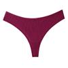 Low Waist Plus Size Solid Color Panties Breathable Sports Triangle Women’s Thong Panties