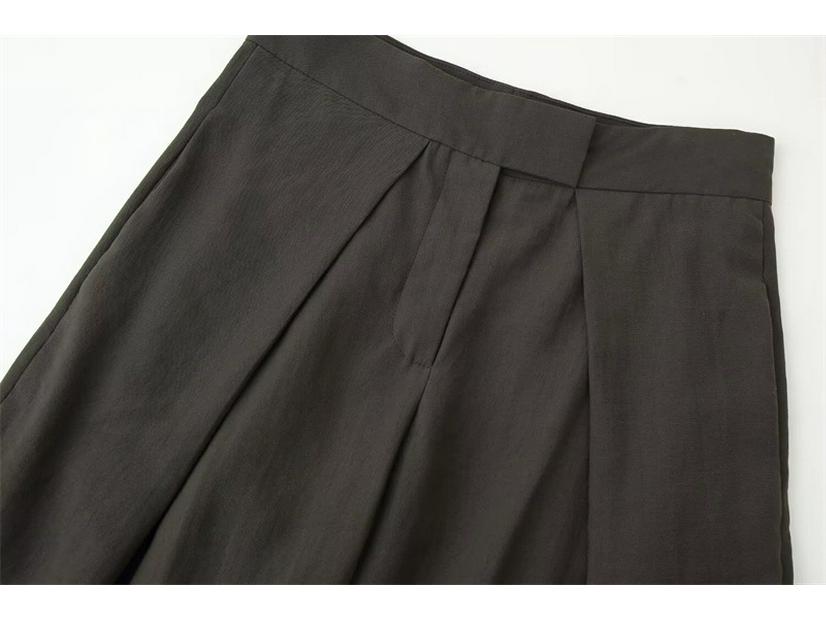 European & American Retro Style Women's Loose Wide-Leg Pants with Pleats - 2025 Collection