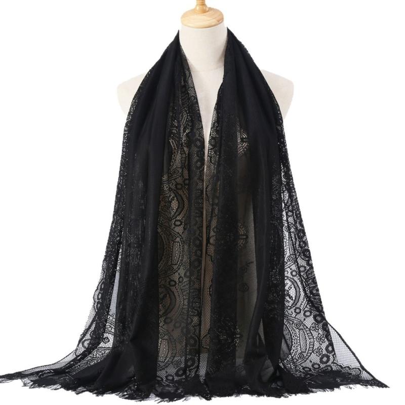 Elegant Lace Shawl Wrap For Evening Party Wedding Formal Event Flower Pattern Scarf With Tassels And Seethrough Design