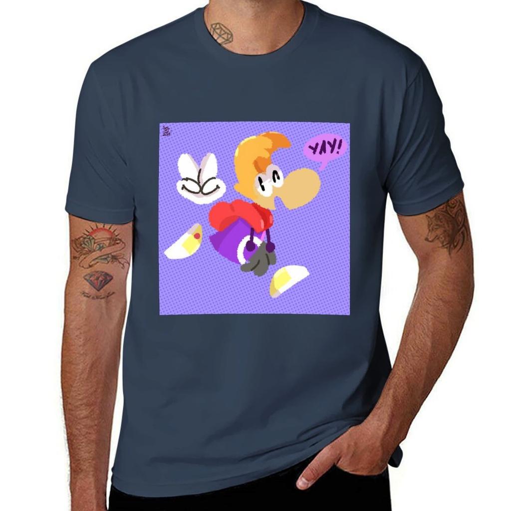 Juhu Rayman T-Shirt Groß und Groß Crew Neck T-Shirt
