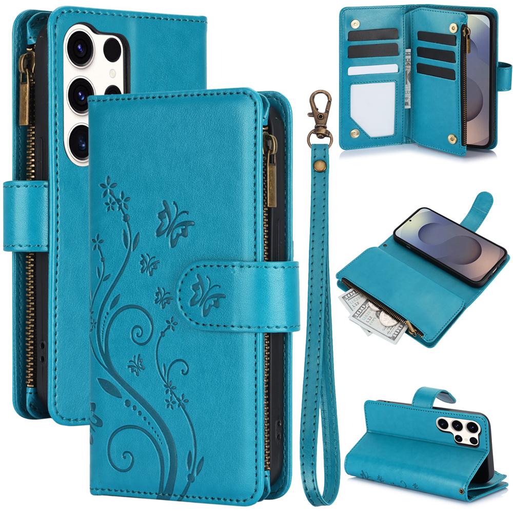 Wrist Strap Zipper Cards Solt Wallet Leather Phone Case for Samsung Galaxy S26 S25 Ultra S24 S23 Plus A57 A37 A17 A07 A56 Cover
