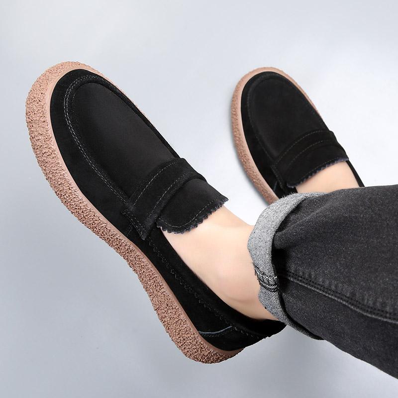 Mote Herre Loafers Luksus Semsket Skinn Fritidssko Lettvekt Kjøresko Mokasiner Håndlaget Pustende Slip-on Businessko