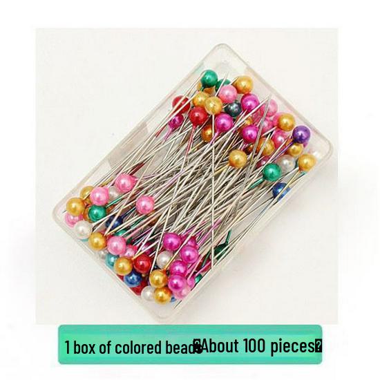 

Коробка из 1000 перламутровых цветных позиционирующих булавок (100 шт. в коробке) Boxed 1000 pcs