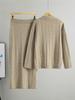 Women's Cable Knit POLO Collar Sweater & Skirt Set - Autumn/Winter 2025 Age-Reducing Style