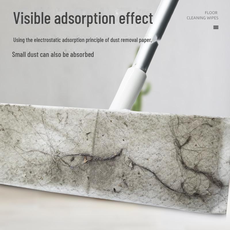 Disposable Electrostatic Wet & Dry Floor Cleaning Wipes for Dust and Hair Removal