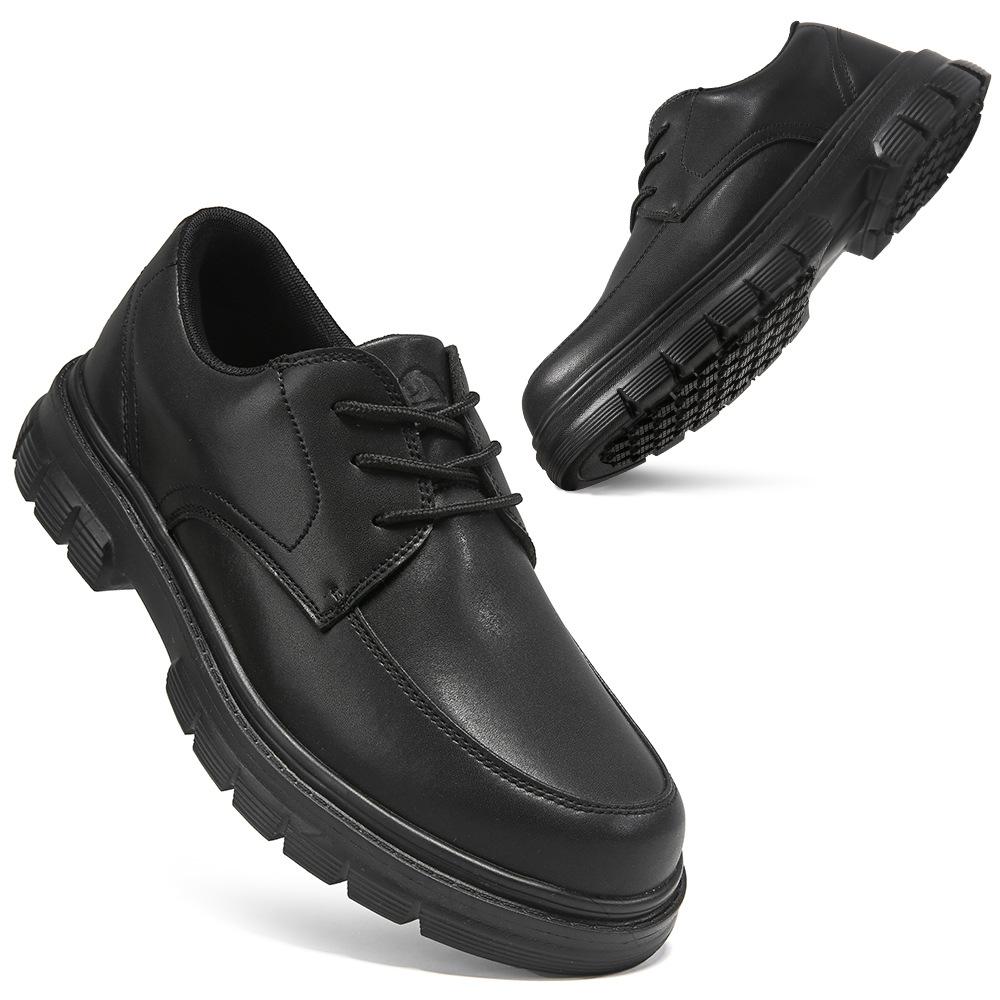 Chef Hotel Hotel Back Kitchen Shoes Non-slip and Oil-proof Special Wear-resistant Casual Leather Shoes Men's Work Shoes Men's