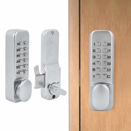 xuuyuu Digital Code Lock, Zinc Alloy Digital Door Lock, 1-11 Digits (No Repeat), Door Thickness 10-60mm, Anti-Theft, for Sliding Doors, Office Doors,