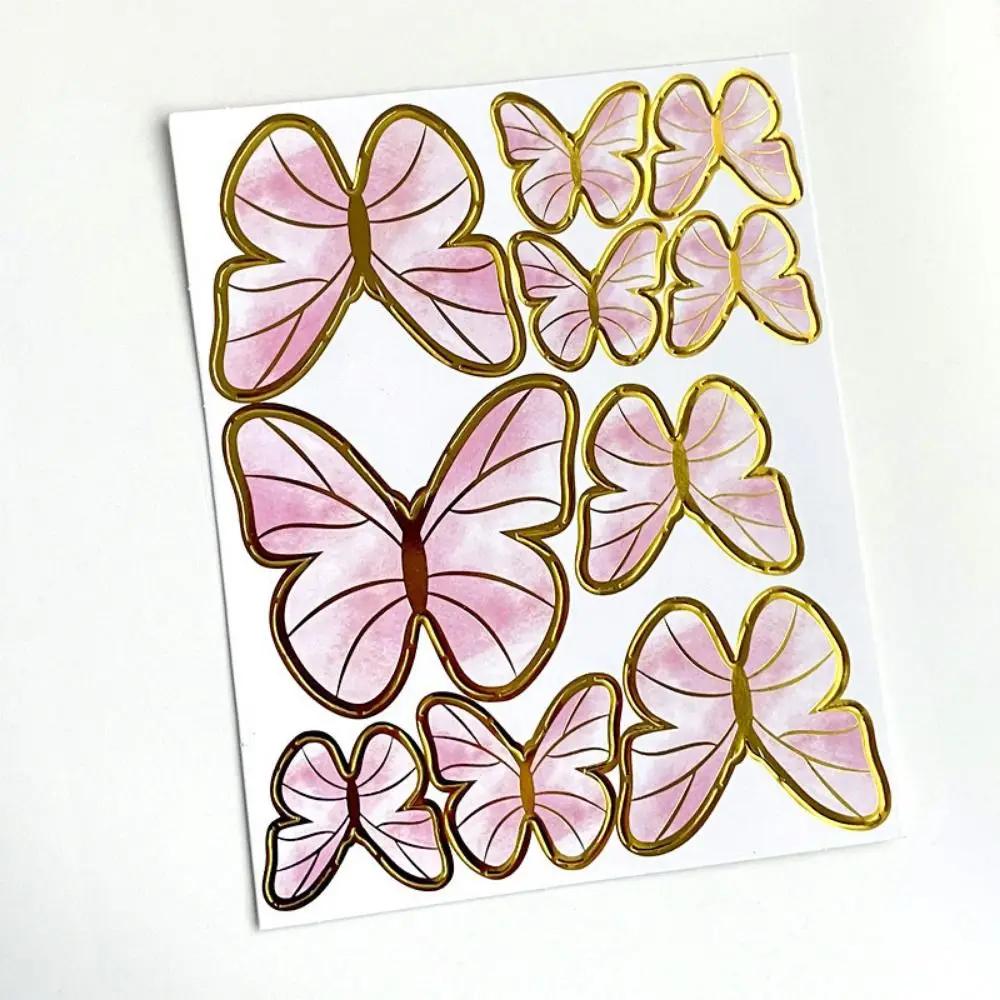 1Sheet Happy Birthday Sequins Butterfly Cake Topper Cake Decoration Simulation Butterflies Wedding Cake Decorating Supplies