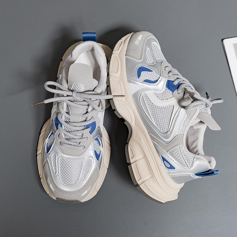 Plateau Dad Schuhe Damen 2025 neu Mesh erhöhte Plattform lässige Sportschuhe vielseitige Retro Damen Schuhe 1103