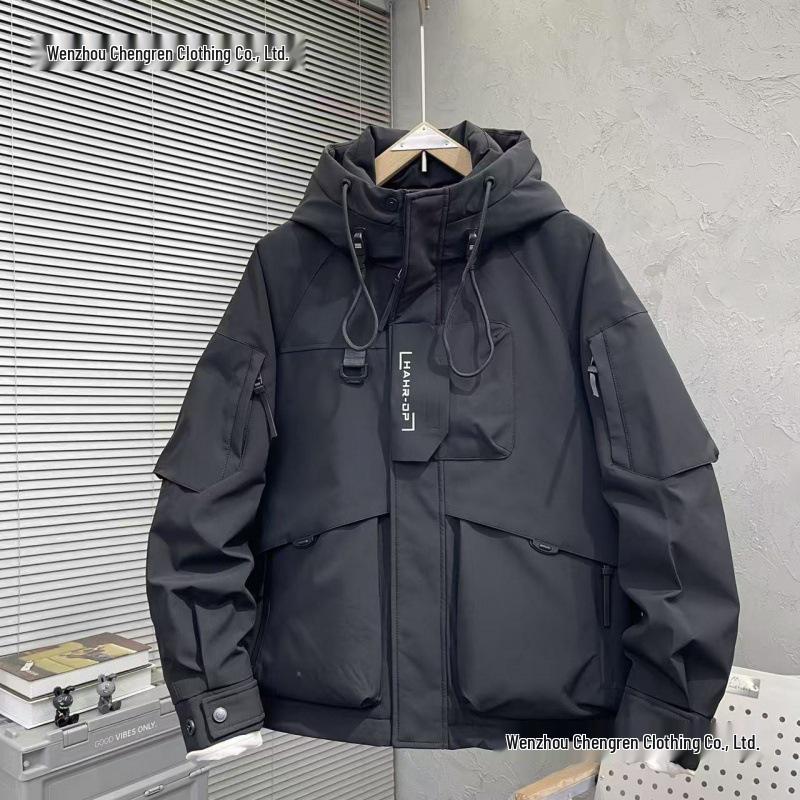 2026 Men's Thickened Hooded Windbreaker Down Jacket - Versatile Outdoor Winter Coat