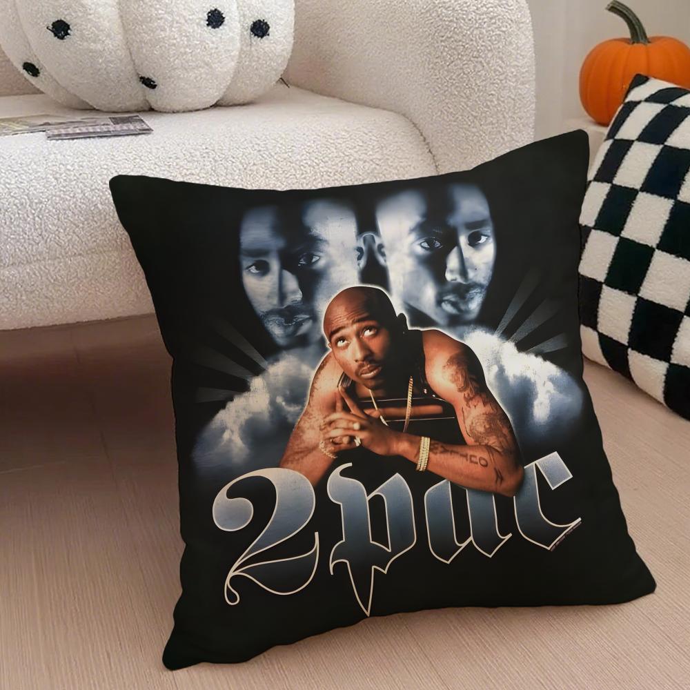 T-Tupac S-Shakur All Eyez On Me Cushion Cover Linen Pillow Case Soft Breathable Protective Couch Room Decoration