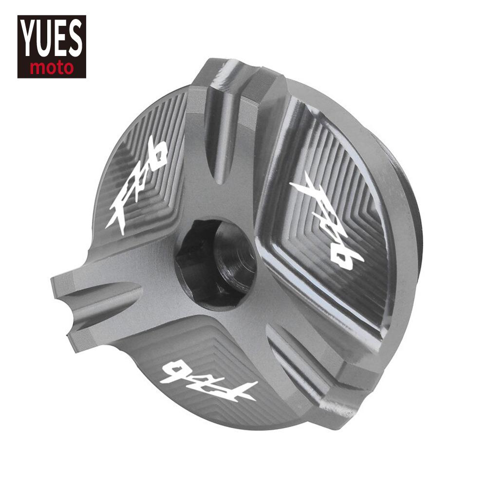 Příslušenství pro motocykly Hliníková olejová plnička Motor Dain Plug Cover For Yamaha FZ6 2004-2012 FZ6R FAZER