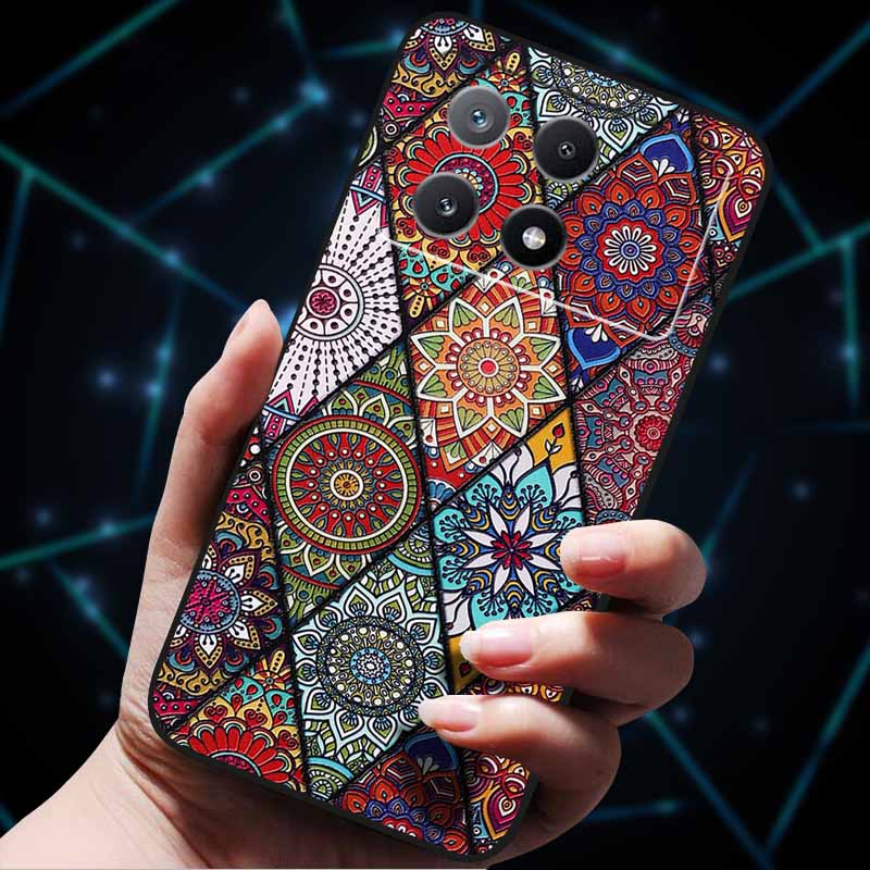 3D Flowers Emboss Fundas For Poco X6 Pro Case Soft Silicone Phone Case for Xiaomi Poco X6 Pro Poco X 6 Pro X6Pro Pocox6 Pro Bags