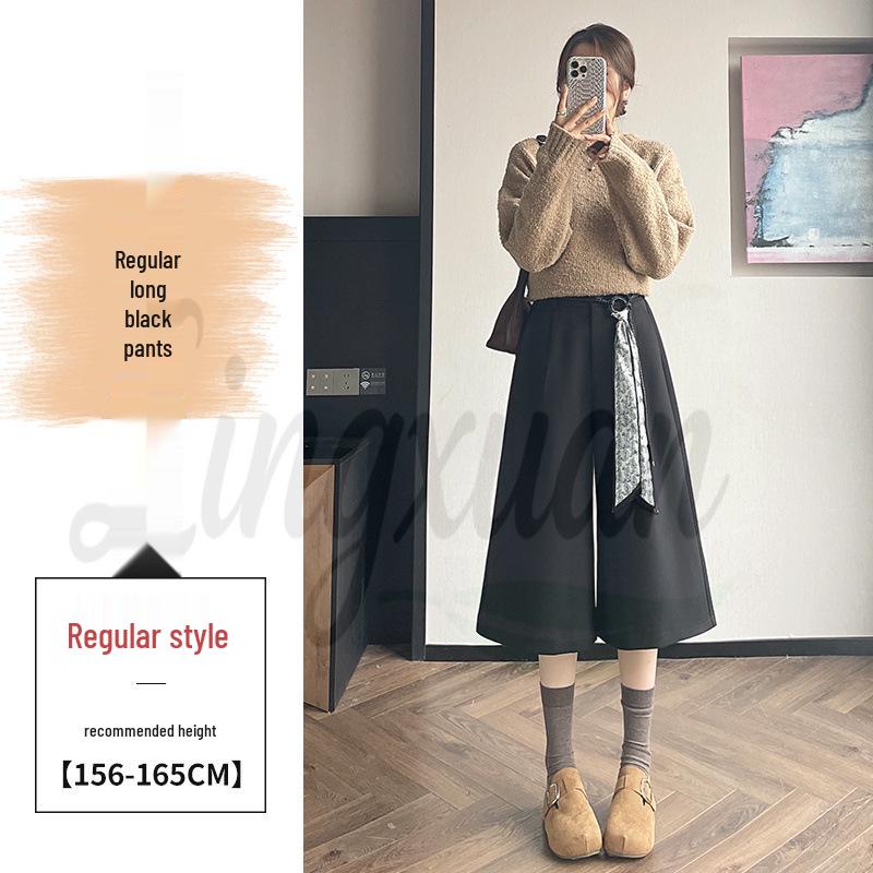 

2026 Autumn/Winter Women s Woolen High-Waist Wide-Leg & Bootcut Pants Collection XL