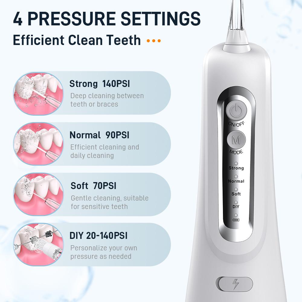 DIY Transportable Electric Dental Irrigator for Brushing Teeth and Nose Cleaning Dental Care Home Orthodontic Teeth Cleaning Water Flosser