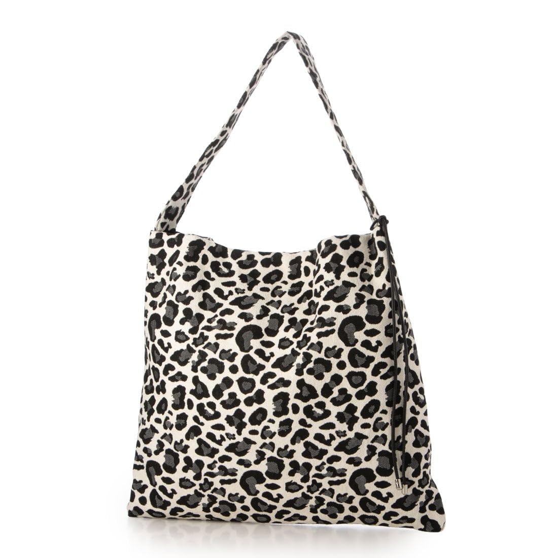 Leopard Jacquard Tote One-Shoulder