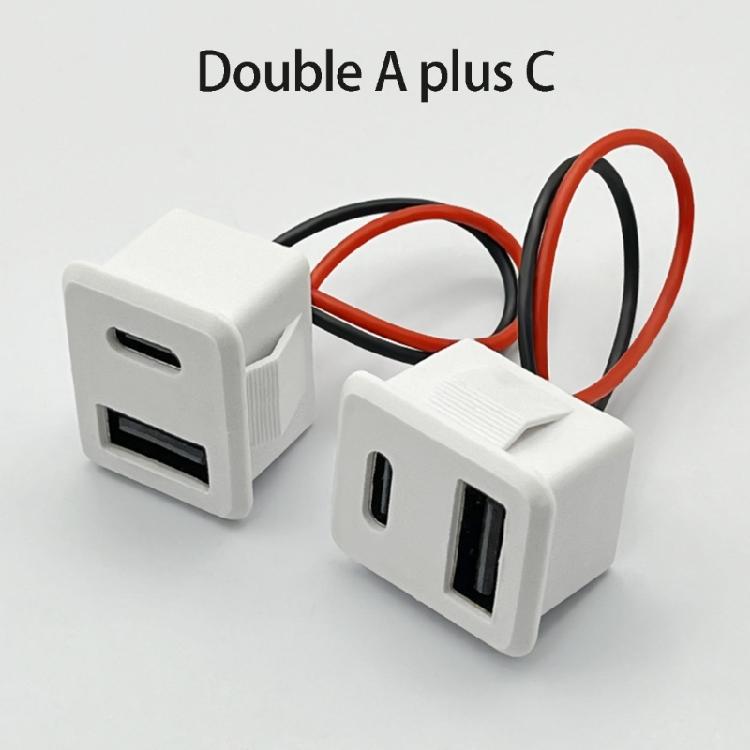 Space Saving USB and Type C Power Socket With Wide Compatibility for Various Electronics