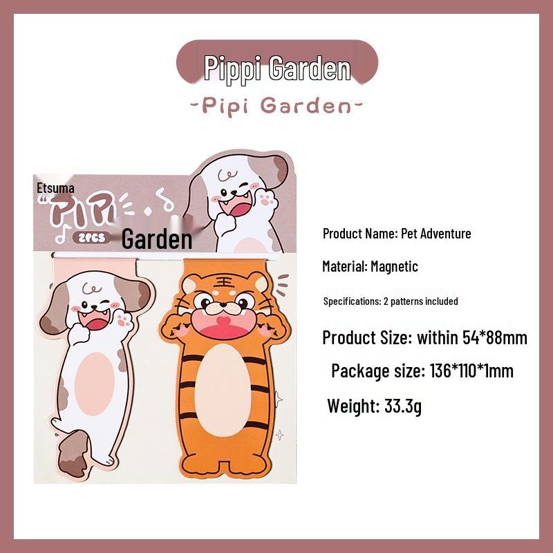 Yuezhen Cute Pet Adventure Graduation Gift: High-End Creative Magnetic Bookmark