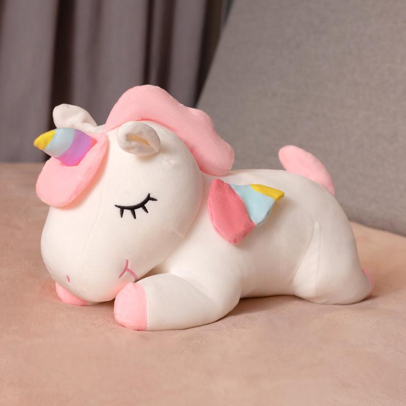 Multiple Sizes Cartoon Dreamy Lie Prone Unicorn Plush Toys Cozy Fabrics Big Size Throw Pillow Lovely Sleeping Companion Kid Gift