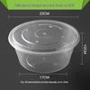 Disposable Round Basin-Shaped Food Containers with Lids