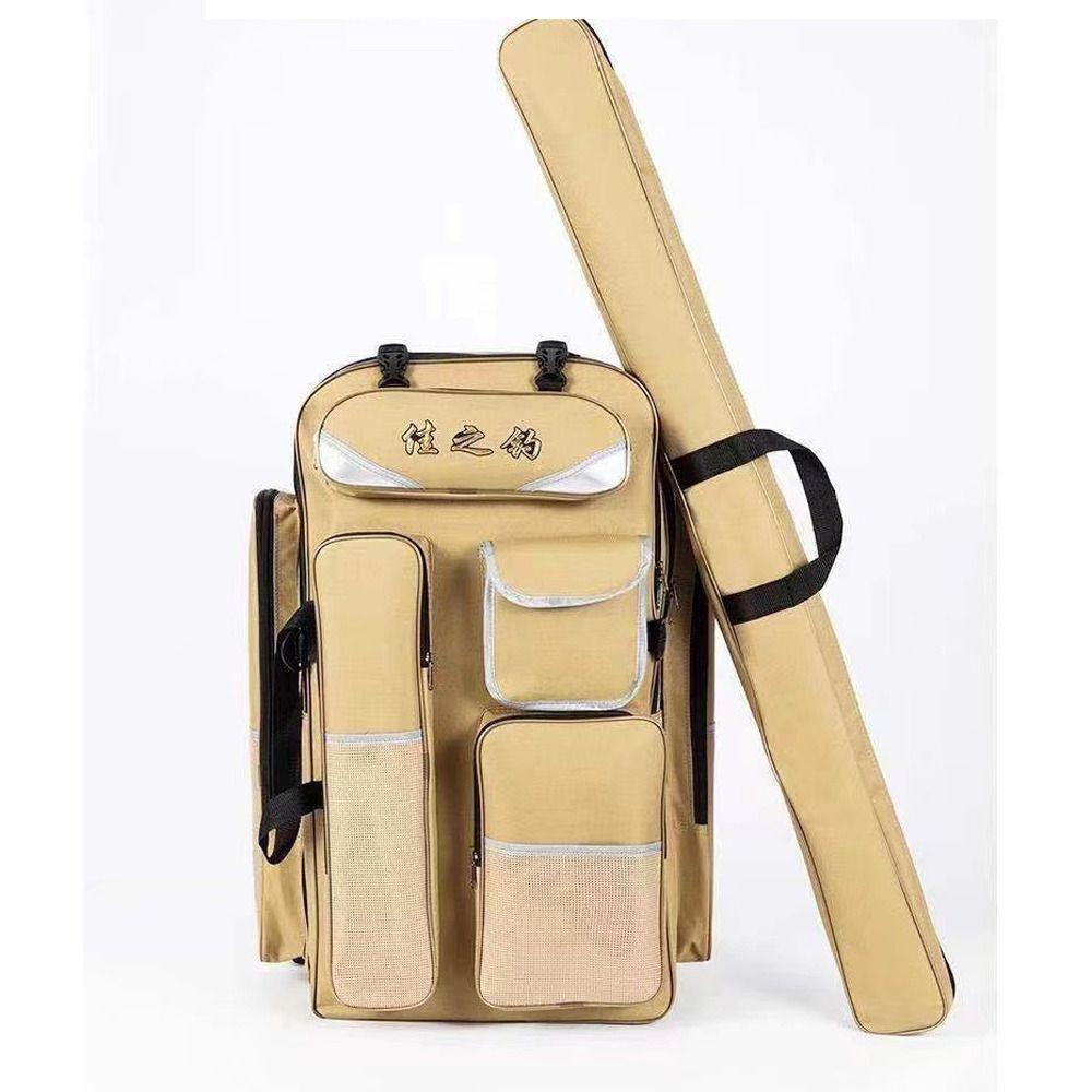 Large Capacity Fishing Rod Case Storage Two Way Zipper Fishing Gear Bag Storage Umbrella