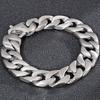 Hypoallergenic Matte Stainless Steel Cuban Chain Bracelet for Men Brushed Black/Silver Color Men's Bracelets With Lobster Clasp