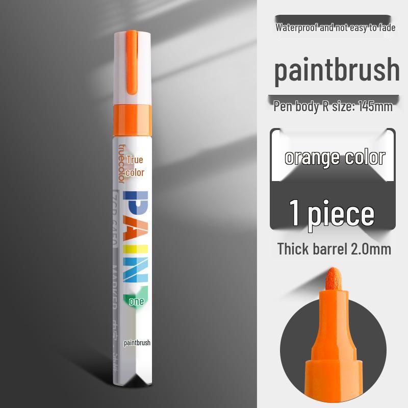 Durable True Color Paint Marker: Waterproof, Oil-Proof, Fade-Resistant, Industrial-Grade Silver, Black & White Touch-Up for Tires