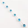 Swiss Blue Topaz Gemstone 925 Solid Silver Jewelry Handmade Bridesmaid Bracelet RB-14-10