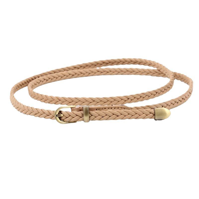 Exquisite Women's Retro Casual Thin Leather Woven Belt – Versatile Korean Style Waist Chain
