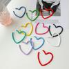 Fashion Geometric Personality Neon Acrylic Big Star Hoop Earring For Women Hollow Heart Earring Jewelry