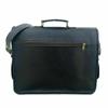 Large Men's Genuine Vintage Black Leather Briefcase Messenger Satchel Laptop Bag