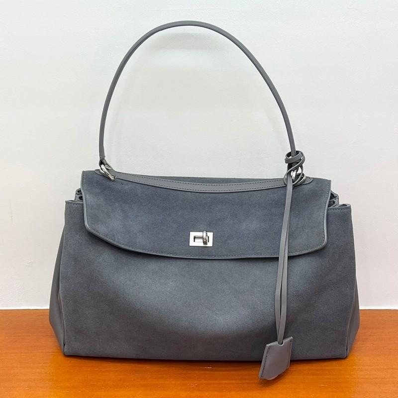 2025 New Genuine Leather Women's Bag Two-layer Cowhide Frosted Leather R-o-d-eo Casual Large Capacity Bag