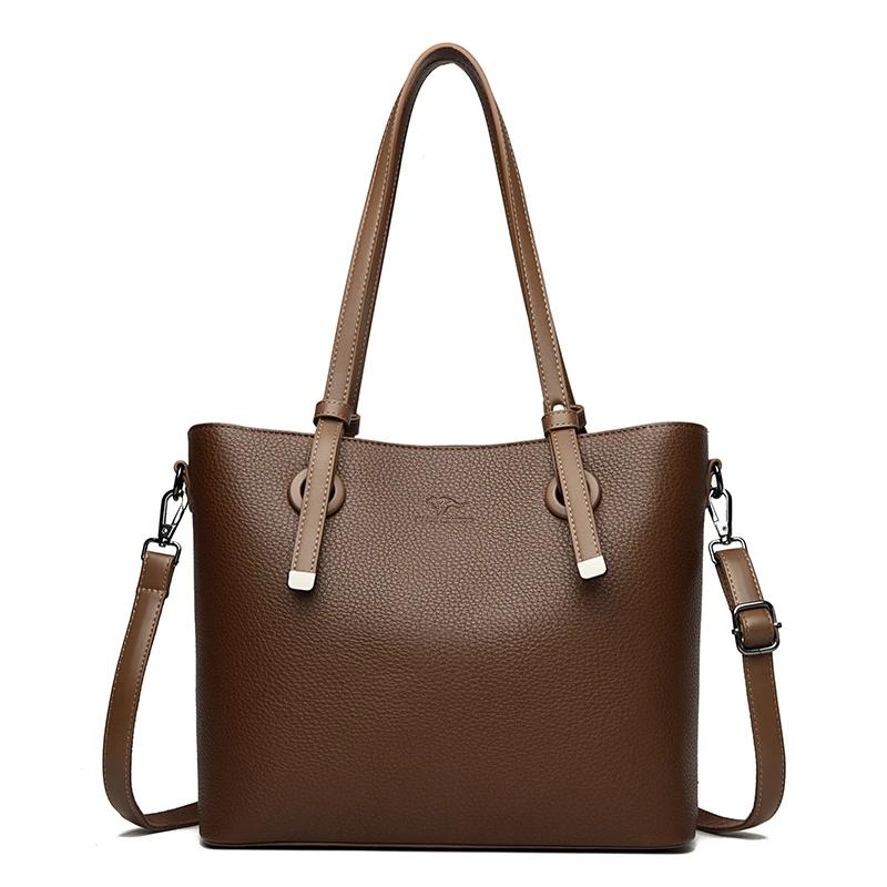 Women Shoulder Bags Luxury Designer High Quality Leather Shoulder Messenger Commuting Tote Bag Large Handbag Purses for Female