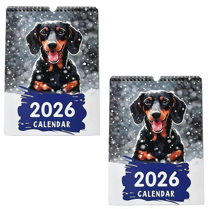 2026 Dachshund Calendar - Monthly Wall Hanging And Desktop Planner With Vibrant Breed-Specific Art For Home And Officeor