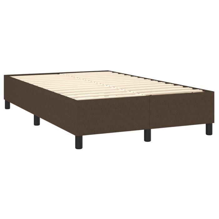 Cadre de lit avec matelas - Maison Exclusive - 120x200 cm - Marron foncé - Tête de lit réglable