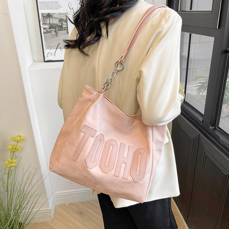 Summer Fashion Simple Commuter Big Bag Women's New Fashion Fashionable Canvas Bag Large Capacity Tote Bag