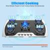 5 Fire Gas Stove Gas Stove with Automatic Thermoelectric Protection, Natural Gas/propane, Black Glass, Used In Family Kitchen