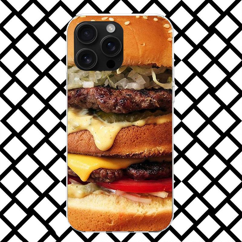 French Fries Burger Pizza Phone Case for iPhone 17 Air 16 16E 15 14 Plus 13 Mini 12 11 Pro Max 7 8 + SE 2020 Soft Cover Fundas 1