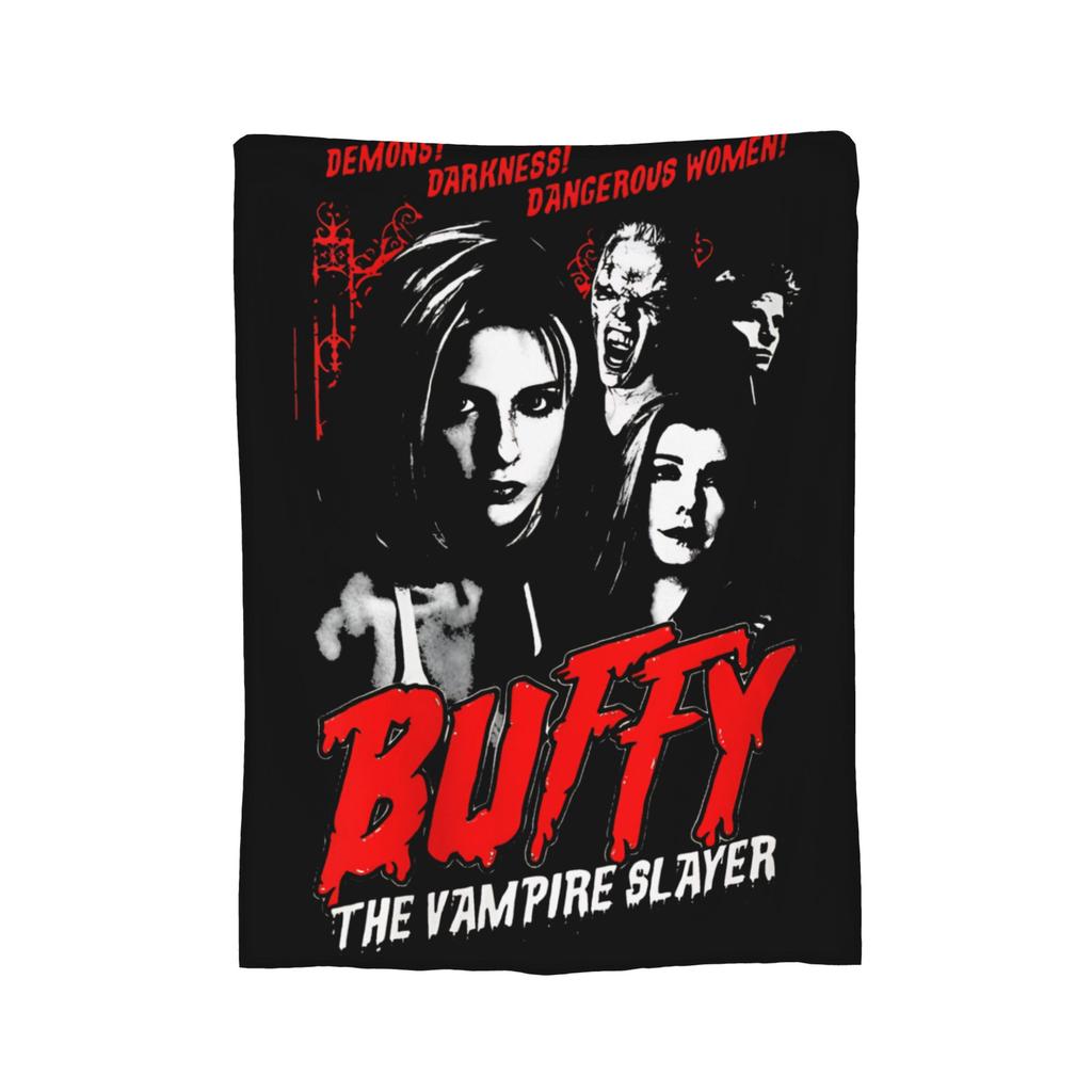 Buffy the Vampire Slayer Horror Blankets  Flannel Funny Soft Throw Blanket for Bedding Lounge Spring/Autumn,