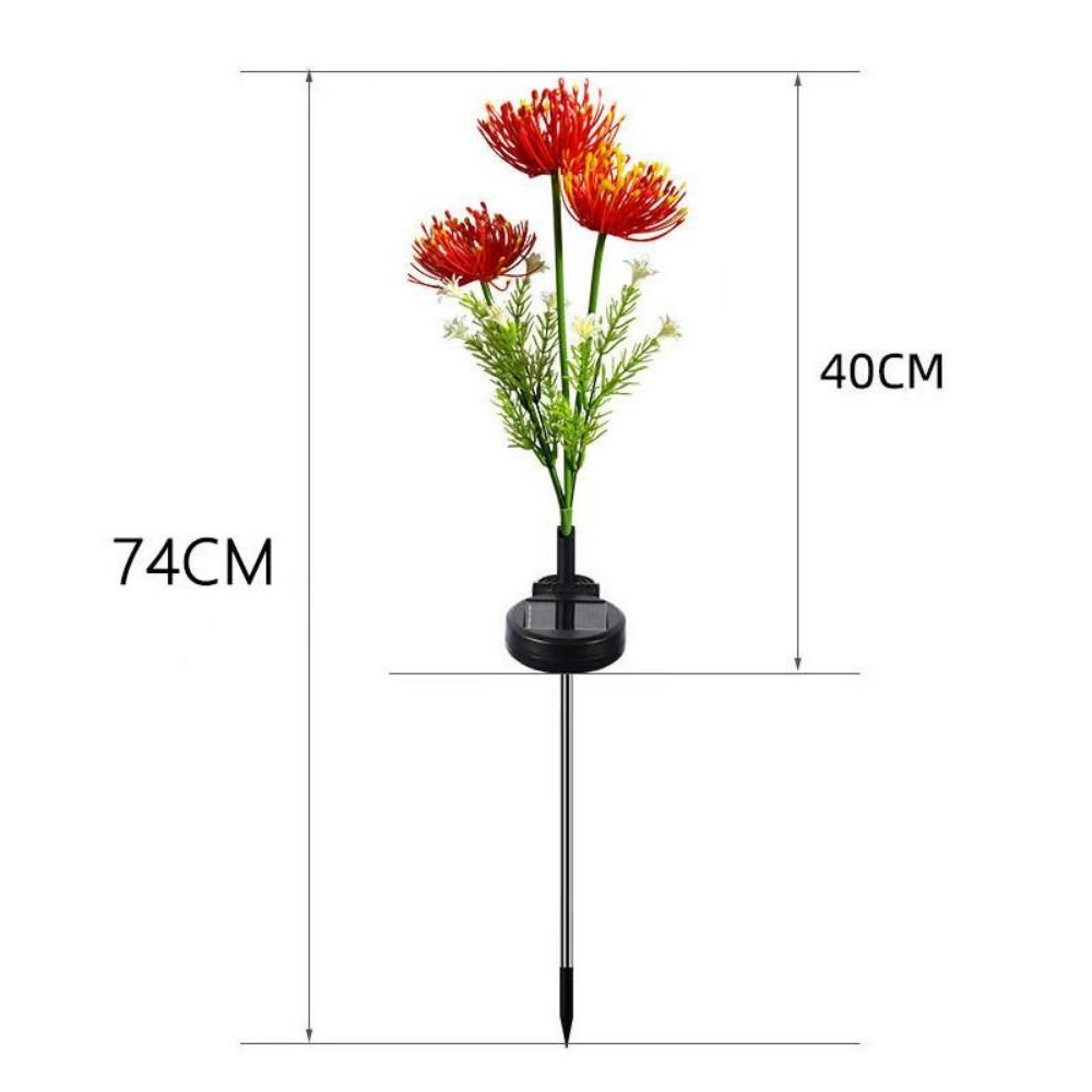 New Outdoor Solar LED Lights Waterproof Glowing Flowers Lawn Light Atmosphere Lights Camping Terrace Yard
