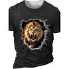 Mode Tier Pferd 3D Druck T-Shirt Für Männer Frauen Lässig Kurzarm T-Shirt Kinder Streetwear Lustiges Grafik-T-Shirt Oberteile